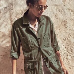 Faherty Larkspur Linen Utility Jacket